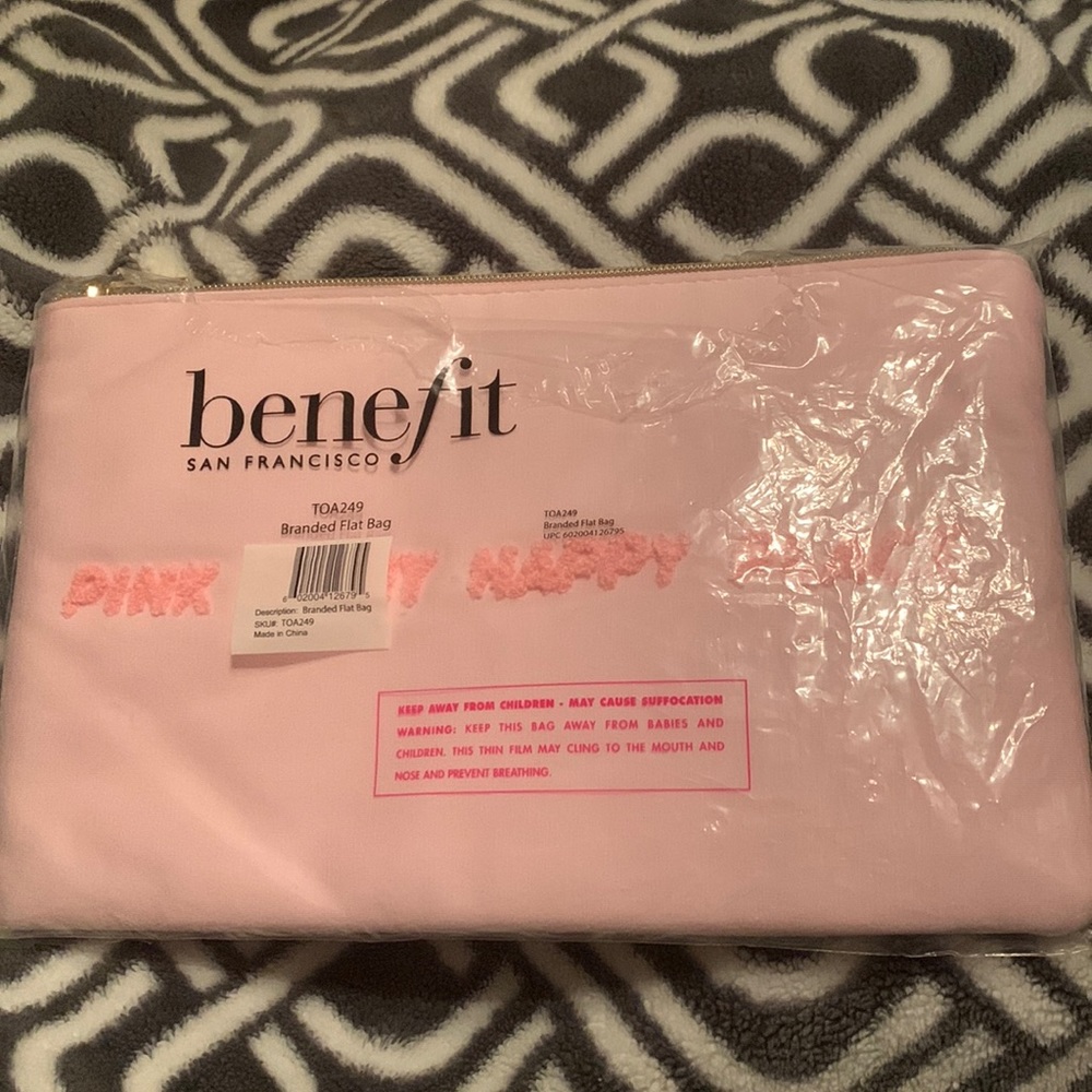 Benefit Pink Makeup Bag